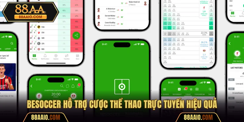 BeSoccer hỗ trợ cược thể thao trực tuyến hiệu quả
