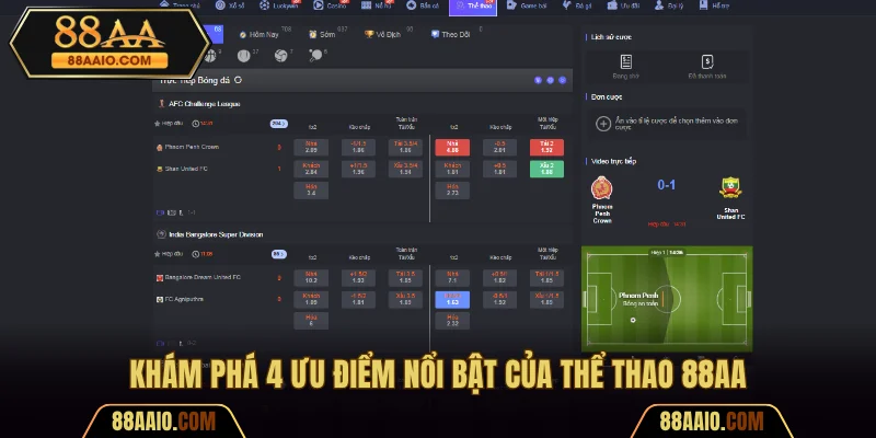 Khám phá 4 ưu điểm nổi bật của thể thao 88AA